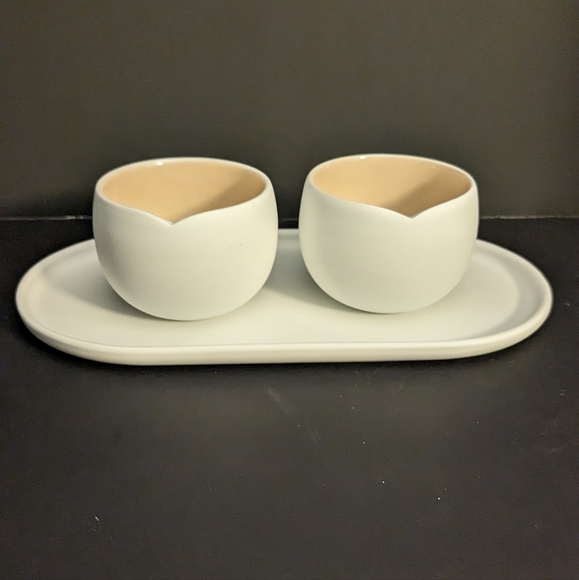 Nespresso Origin Lungo Espresso set By Mahdavi 3 Pce Set. Dbl walled Porcelain - Picture 1 of 7